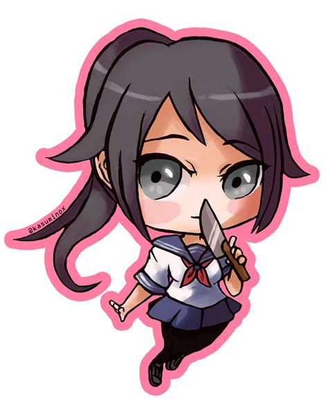 Yandere Chan Chibi Sticker By Kasuminox On Deviantart