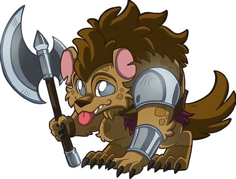 Little Warrior Gnoll Cute Dandd Adventures Posters By Kickgirl Redbubble