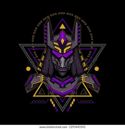Mecha Anubis Geometry Style Stock Vector Royalty Free 1293443341 Shutterstock