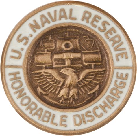 U S Navy Reservist Honorable Discharge Lapel Pin