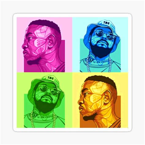 Kendrick Lamar Schoolboy Q Tde Rapper Pop Art Sticker For Sale