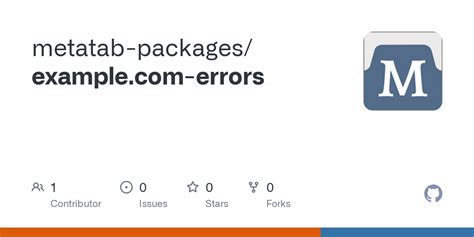 Github Metatab Packages Example Com Errors