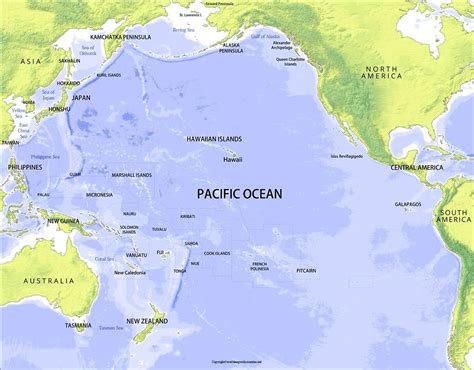 Pacific Ocean Map Countries