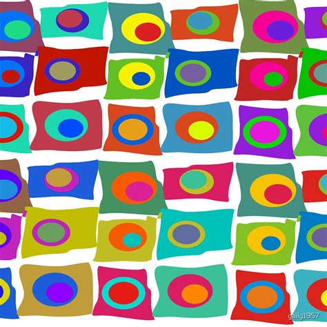 Mid Century Modern Colorful Abstract Squares By Gail Gabel Llc