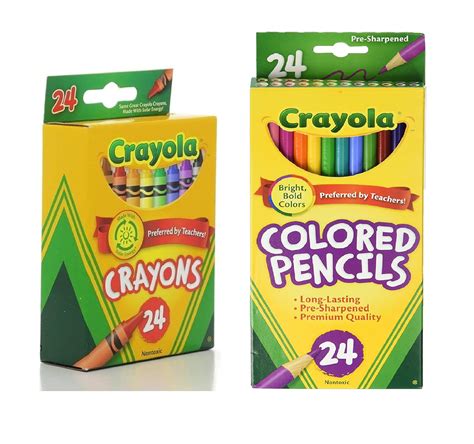 Crayola Crayons Box And Crayola Classic Colored Pencils 24 Counts 2