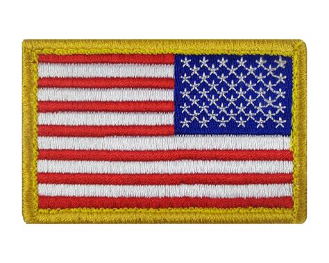 Reverse Usa American Flag Tactical Velcro Fully Embroidered Morale Tag