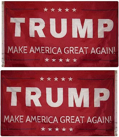 3x5 donald trump make america great again red double sided 2ply flag 3 x5 garden