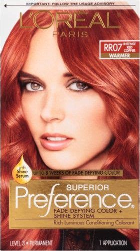 Loreal Paris Superior Preference Fade Defying Color Shine System Rr 07 Intense Red Copper 1