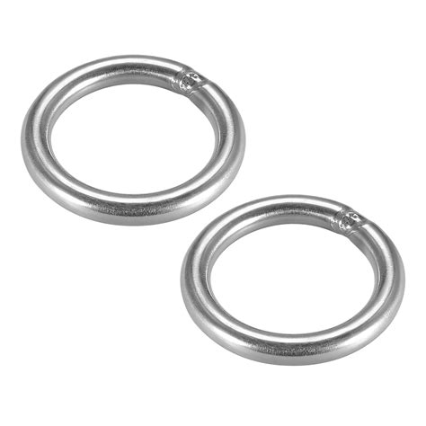 Unique Bargains Welded O Ring 50 X 6mm Strapping Round Rings