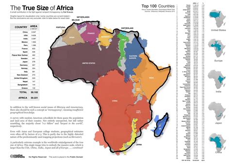 Squeezing Countries Onto 2d Maps The True Size Of Africa Here