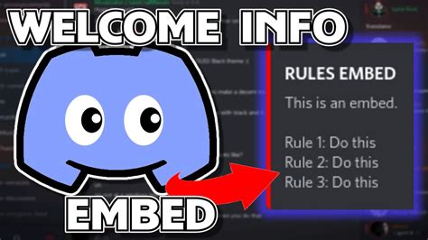 Discord Rules Info Channel Setup Beautiful Embed With Discohook YouTube