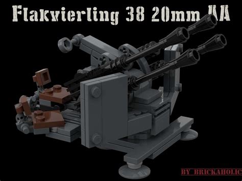 Lego Moc 20mm Flakvierling 38 Anti Aircraft Gun German Army Ww2 By