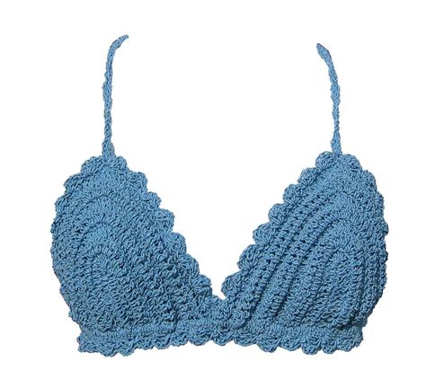 Sky Blue Crochet Bikini Top Festival Summer Top Crochet Bikini Top