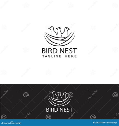 Bird Nest Logo Template Design Vector Stock Vector Illustration Of