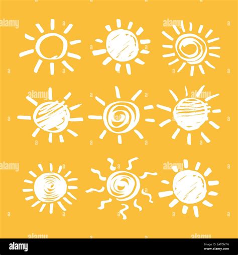 Elementos De Dise O De Vectores Solares Conjunto De S Mbolos De Sol