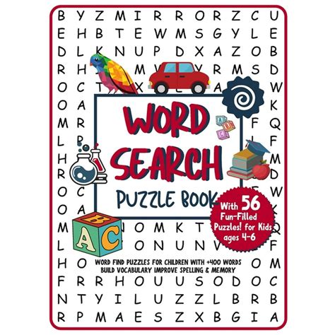 Kids Word Search Puzzle Book Ages 4 6 Large Print Fun Word Find