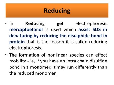 Gel Electrophoresis Native Denaturingandreducing