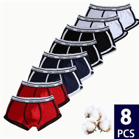 4 8pcs Mens Underwear Cotton Boxer Shorts Calzoncillos Hombre High Quality Panties Ropa Interior