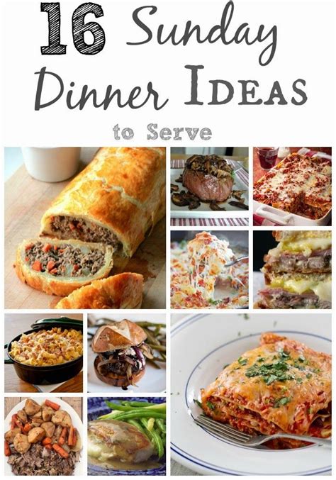 Organizing your list by main ingredient is. 16 Sunday Dinner Ideas to Serve | Sunday dinner quick ...