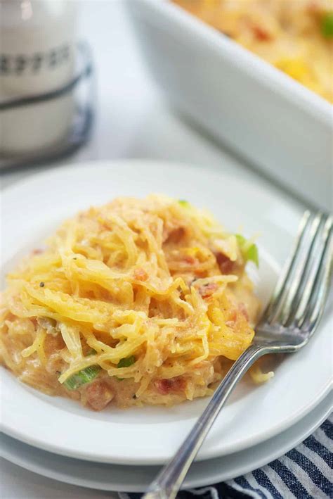 Chicken Spaghetti Squash Casserole That Low Carb Life