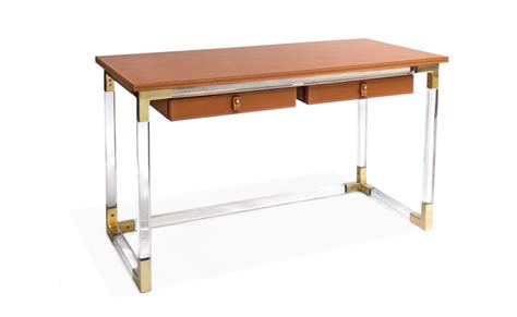 Mcm lucite dinning table or desk base only. Jacques Lucite Desk | Lucite desk, Desk, Contemporary desk
