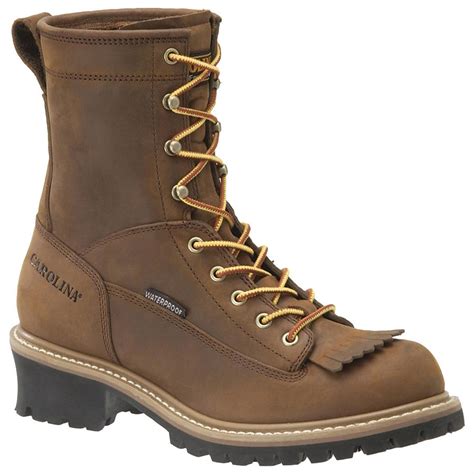 Mens Carolina Lace To Toe Logger Boots 133265 Work Boots At