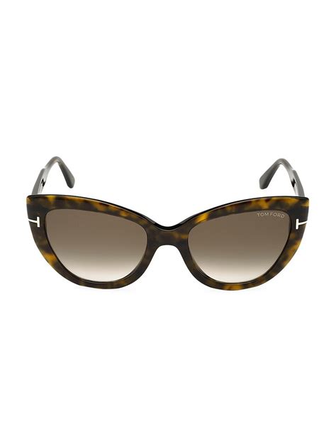 tom ford women s anya 55mm cat eye sunglasses dark havana editorialist