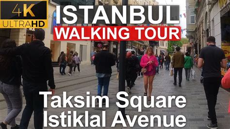 Taksim Square Istiklal Avenue Istanbul Turkey Walking Tour