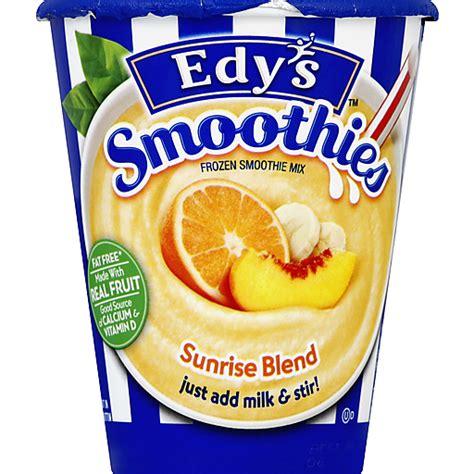 Edys Smoothies Frozen Smoothie Mix Sunrise Blend Fruit Flavors Sun