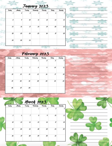 Quarterly Calendars 2023 Free Printable Word Templates 2023 Quarterly