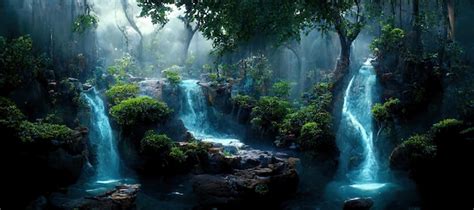 Premium Ai Image A Beautiful Enchanted Forest With Big Fairytale