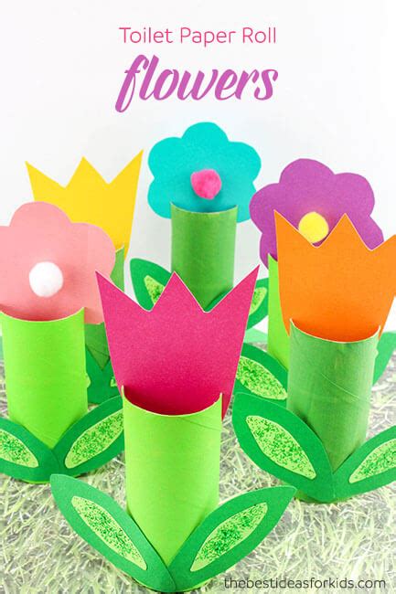 Toilet Paper Roll Flowers Craft The Best Ideas For Kids