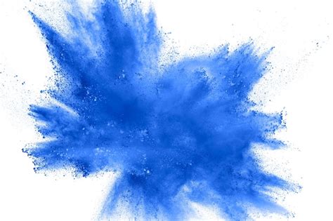 Premium Photo Blue Color Powder Explosion