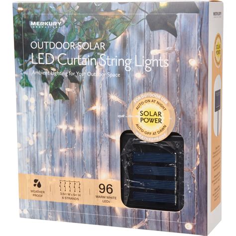 Merkury Outdoor Solar Led Curtain String Lights 35x5 Save 33
