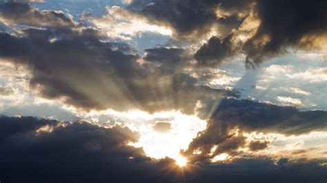 Sun Shining Through Clouds Sky Sunshine Natur Wallpapers Hd