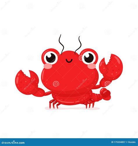 Cute Happy Smiling Lobster Vector Stock Vector Illustration Of Claw