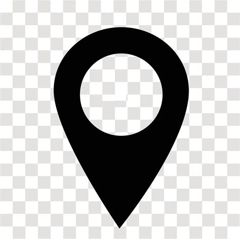 Location Pin Icon On Transparent Map Marker Sign Flat Style Map Point Symbol Map Pointer