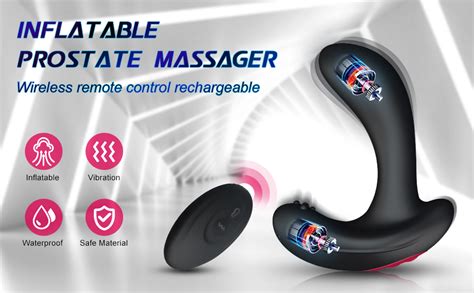 Anal Vibrator Inflatable Butt Plug Remote Control Prostate Massager With Automatic