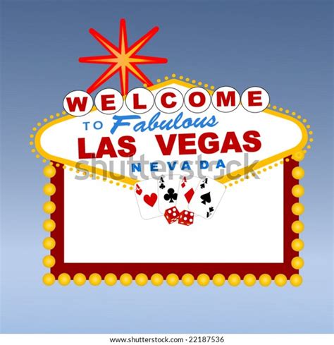Welcome Las Vegas Sign Cards Dice Stock Vector Royalty Free 22187536