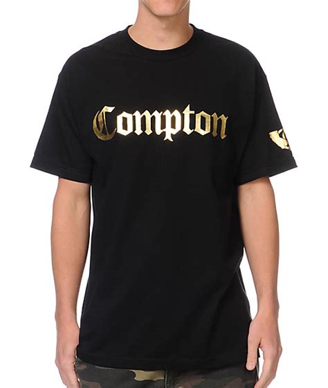Gold Wheels Compton Black And Gold T Shirt