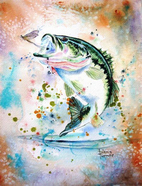 Largemouth Bass Fish Paintings