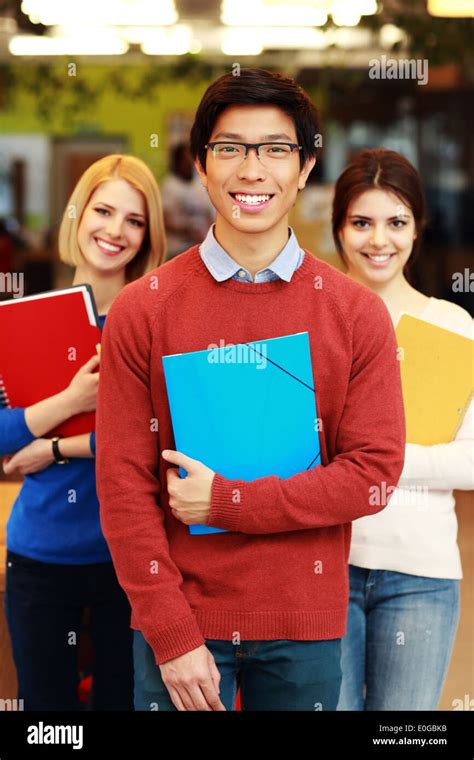 Smiling Group Of Students Stock Photo Alamy
