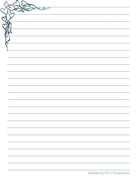 Free Printable Lined Stationery Paper Black And White Free Printable