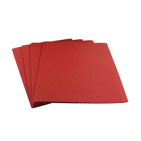 Guildhall Foolscap Square Cut Folder Red Pack 100 Fs315 Red