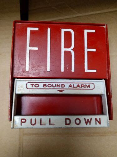 Vintage Fire Lite Bg6 Fire Alarm Pull Station Box