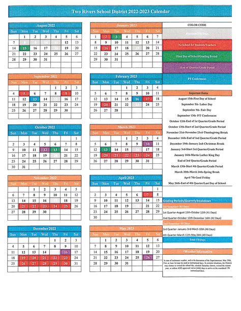 Two Rivers School District Calendar 2024 2025
