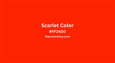 What Is The Color Scarlet A Comprehensive Guide The Color Ency