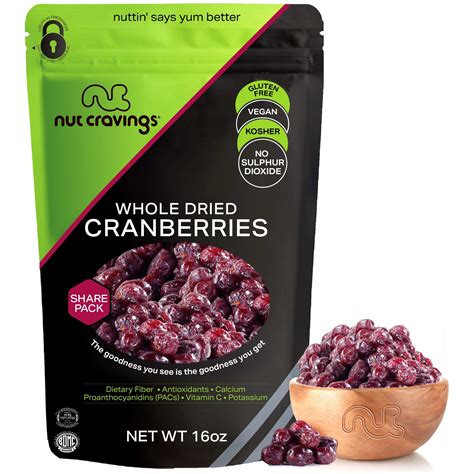 Buy Nut Cravings Dry Fruits Sun Dried Whole Cranberries Lightly
