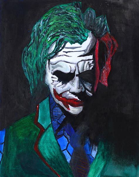 Joker Painting In Watercolours By Child Artist Rithesh Shet