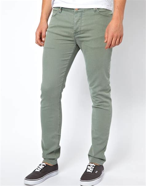 Lyst Asos Skinny Jeans In Light Green In Green For Men